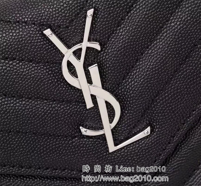 YSL聖羅蘭 專櫃最新V紋皮 金色五金扣 可拆卸鏈條 小挎包 27720 YAS1270